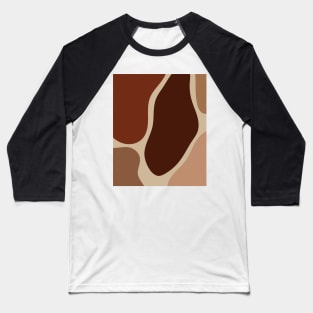 Minimal Modern  Abstract Shapes Warm Tones  Design Baseball T-Shirt